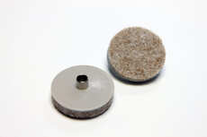 Adhesive Backed 7/8 in. Heavy Duty Felt Pads Tap-in Shaped (100) - Beige ET-326-B